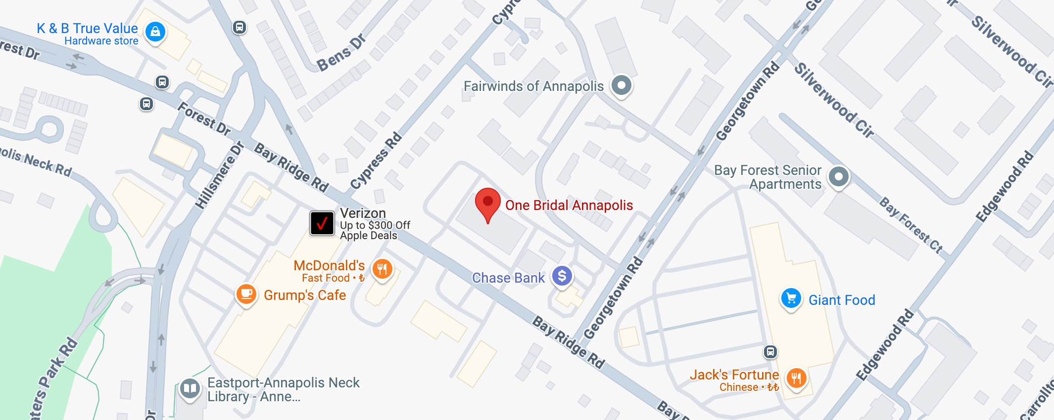 One Bridal Annapolis location