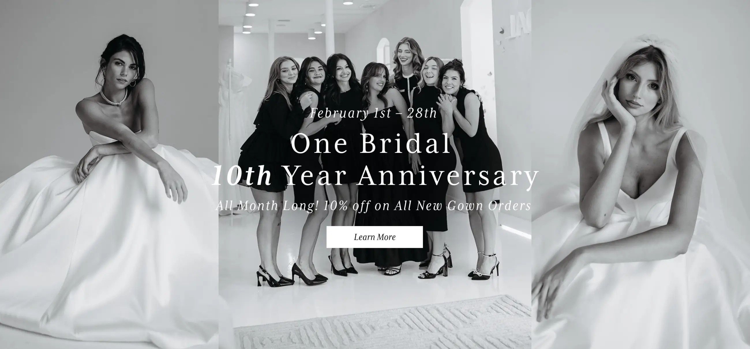 One Bridal 10th Year Anniversary Desktop